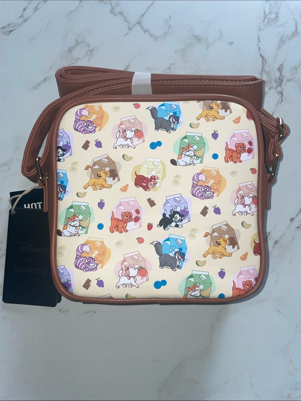 Loungefly Disney Cats Milk Aop Crossbody Bag